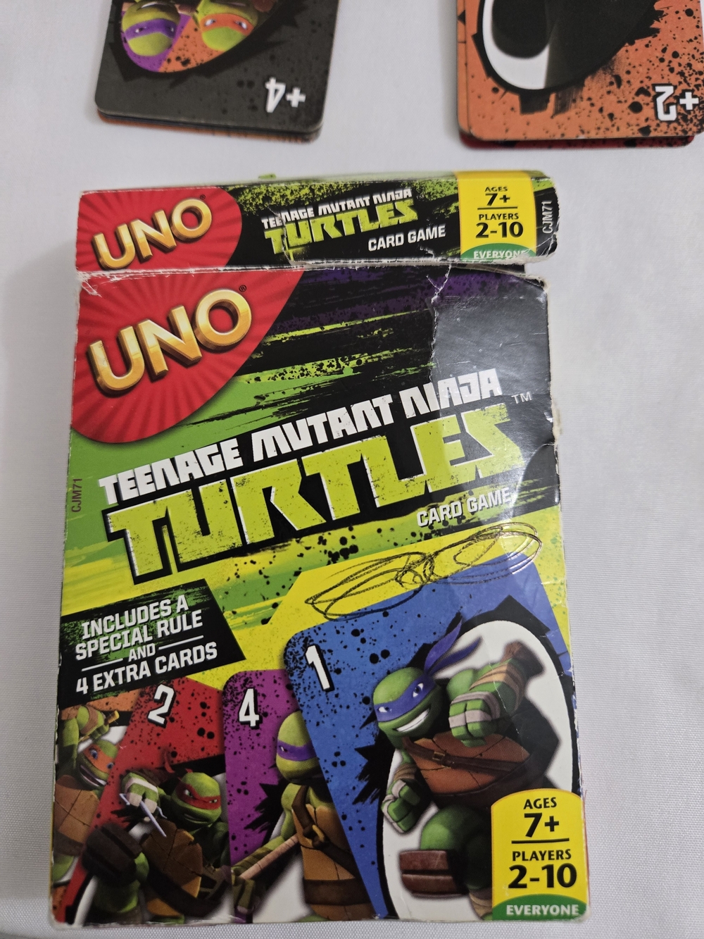2014 UNO Teenage Mutant Ninja Turtles TMNT Card Game Mattel CJM71 Complete